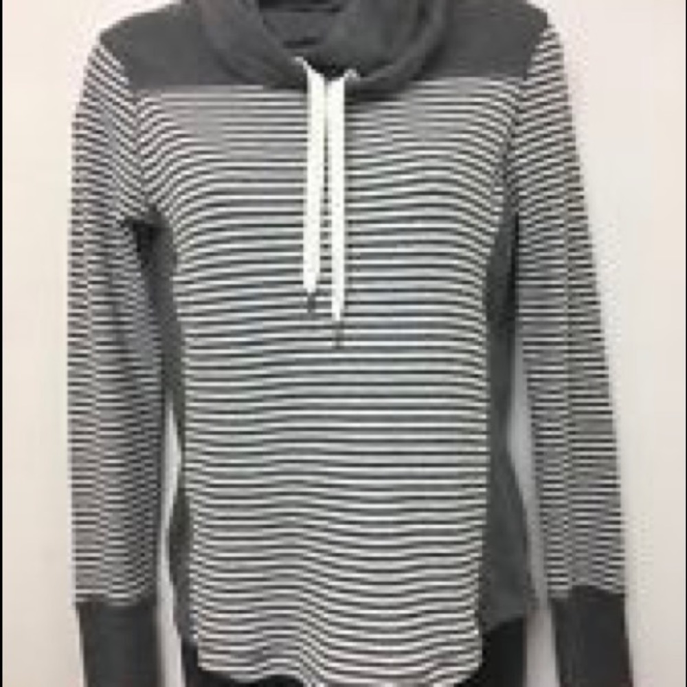 Eddie Bauer Cowl Neck Sweater Two Tone Gray