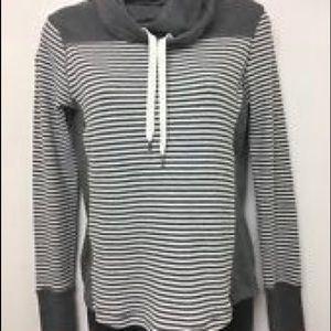 Eddie Bauer Cowl Neck Sweater Two Tone Gray