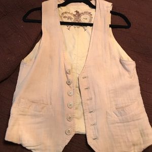 Soft tan/khaki cotton vest