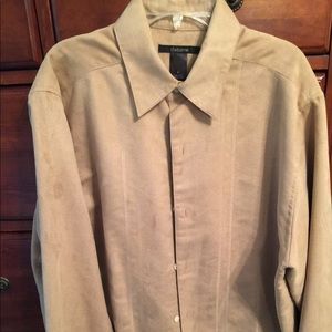 Claiborne Men's Tan Suede Shirt