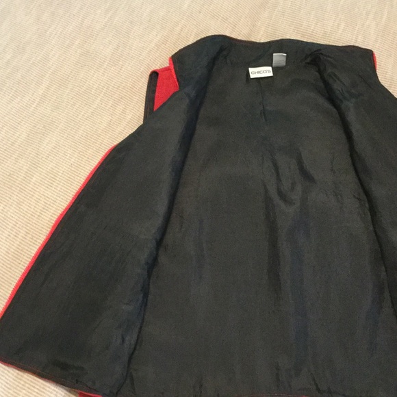 ✅ Chico's | Silk Vest - Red | Size 1 - Picture 5 of 8