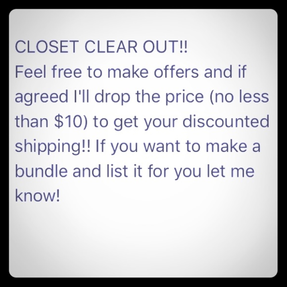 SALE CLOSET CLEAR OUT
