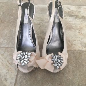 Ivory Peep Toe Heels