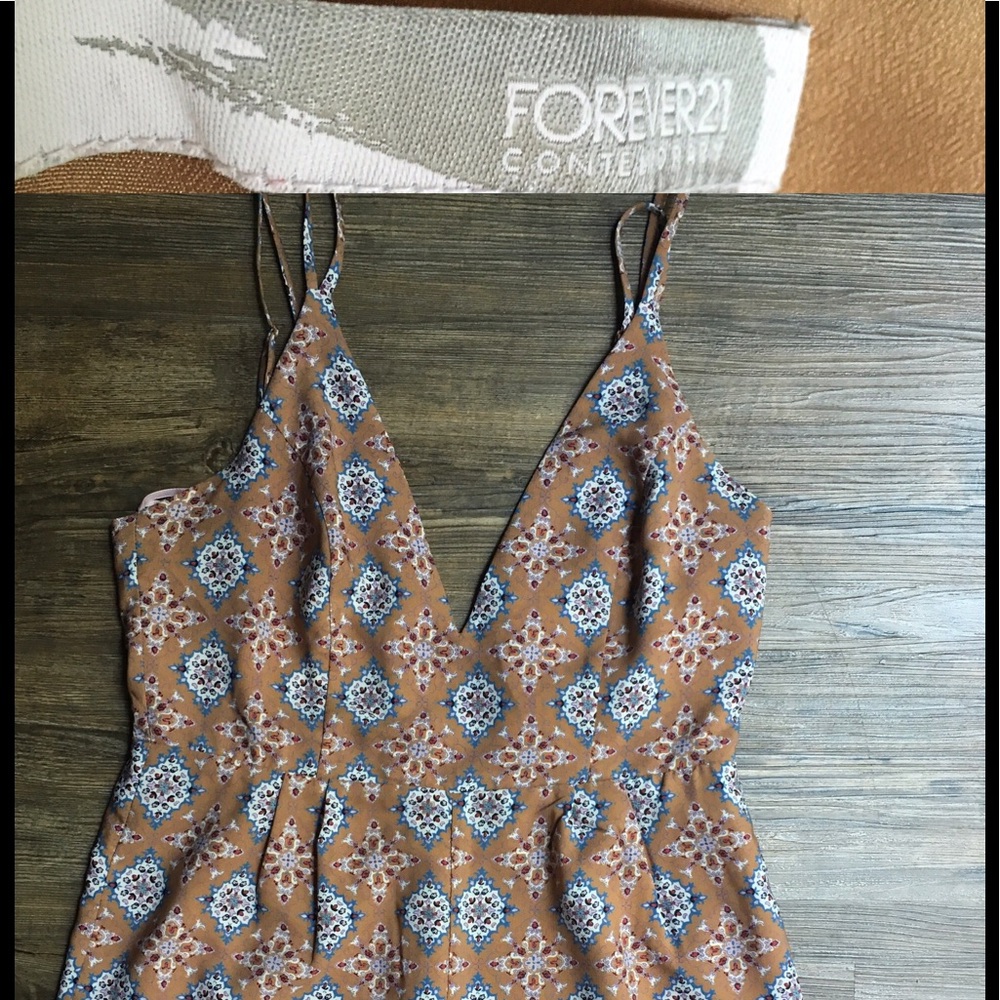 Forever 21 Printed Romper