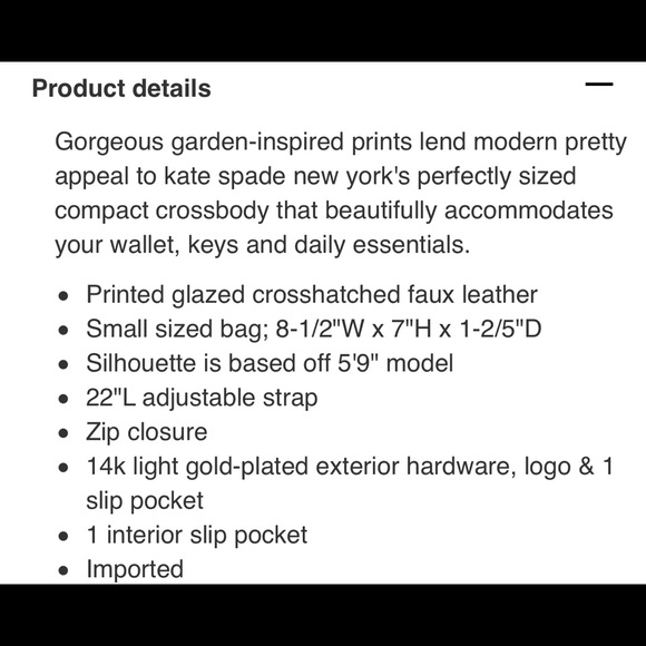 ♠️ Kate Spade ♠️ Cross body bag - Picture 7 of 7