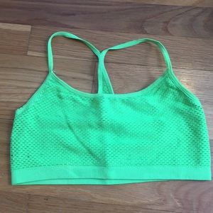 Neon Green Mesh Rave Bra/Top