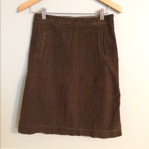 J.Crew Olive Corduroy Skirt Size 2