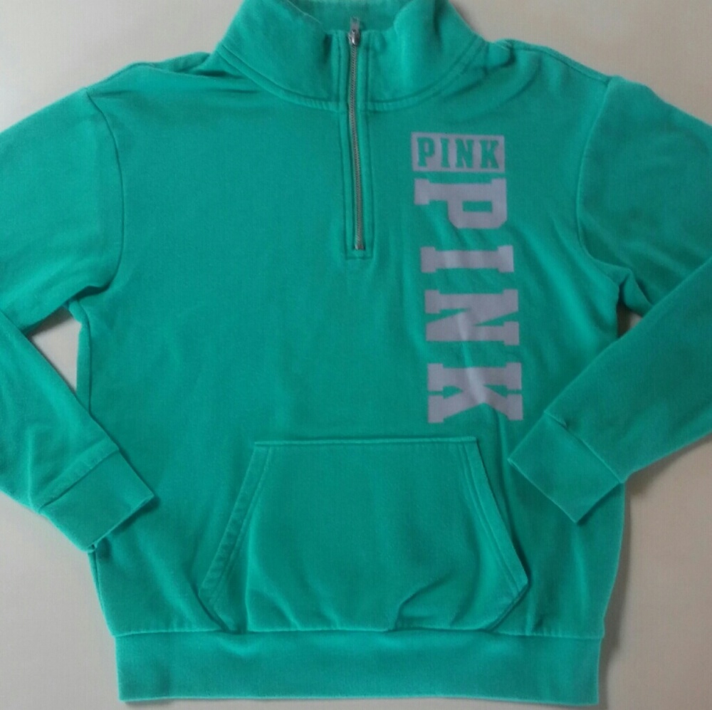 Vs pink zip up pullover