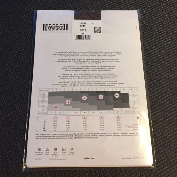 New Wolford Sheer 15 Tights - Clove Size M - Picture 2 of 7