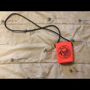Pink/Victoria's Secret Drink Carrier With Strap