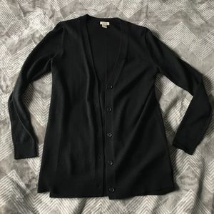 J. Crew Black Boyfriend Long Cardigan