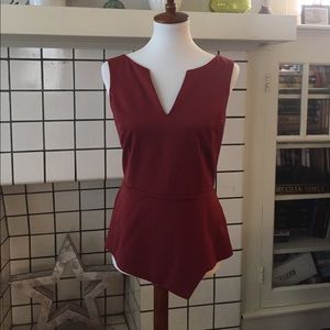 Asymmetric V-neck Shell