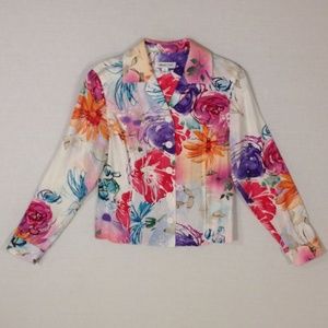 Coldwater Creek women’s floral jacket s 10