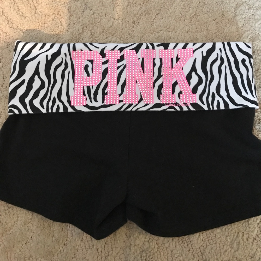 PINK yoga shorts size medium
