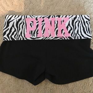 PINK yoga shorts size medium