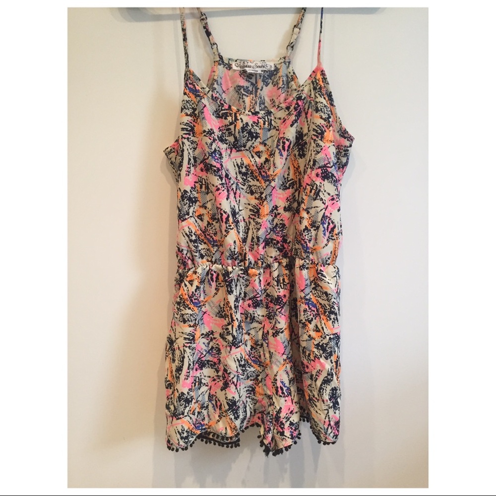 Colorful Patterned Romper 💜💙💛💗