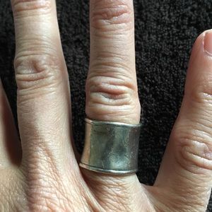 Silpada Sterling Silver Hammered Cuff Ring