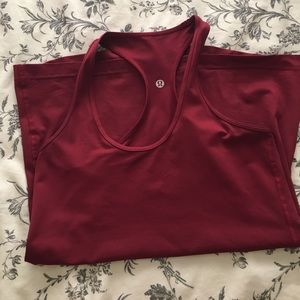 Lululemon cool racerback tank size 8- burgundy red