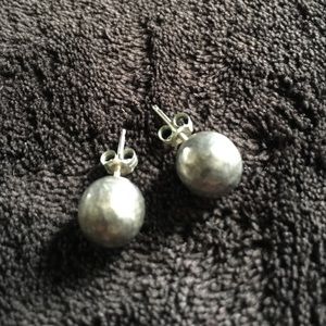 Silpada Hammered Ball Stud Earrings