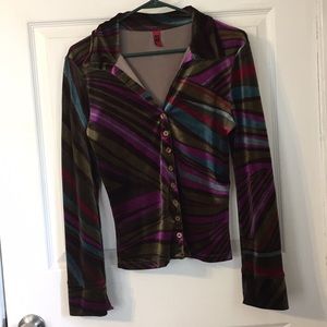 Just in Time stretch velvet top