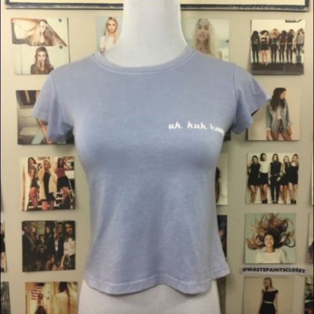 BrandyMelville light blue crop top