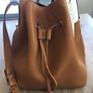 NWT Sole Society Brown Bucket Bag