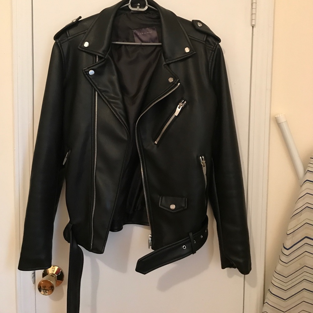 Zara mens biker jacket size medium