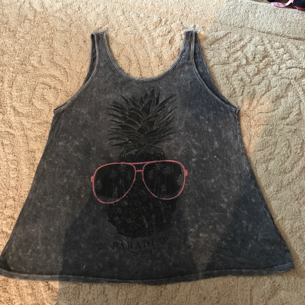 Grey pineapple tank size medium