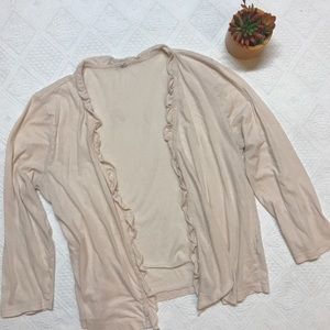 J. crew ruffle cardigan size Medium