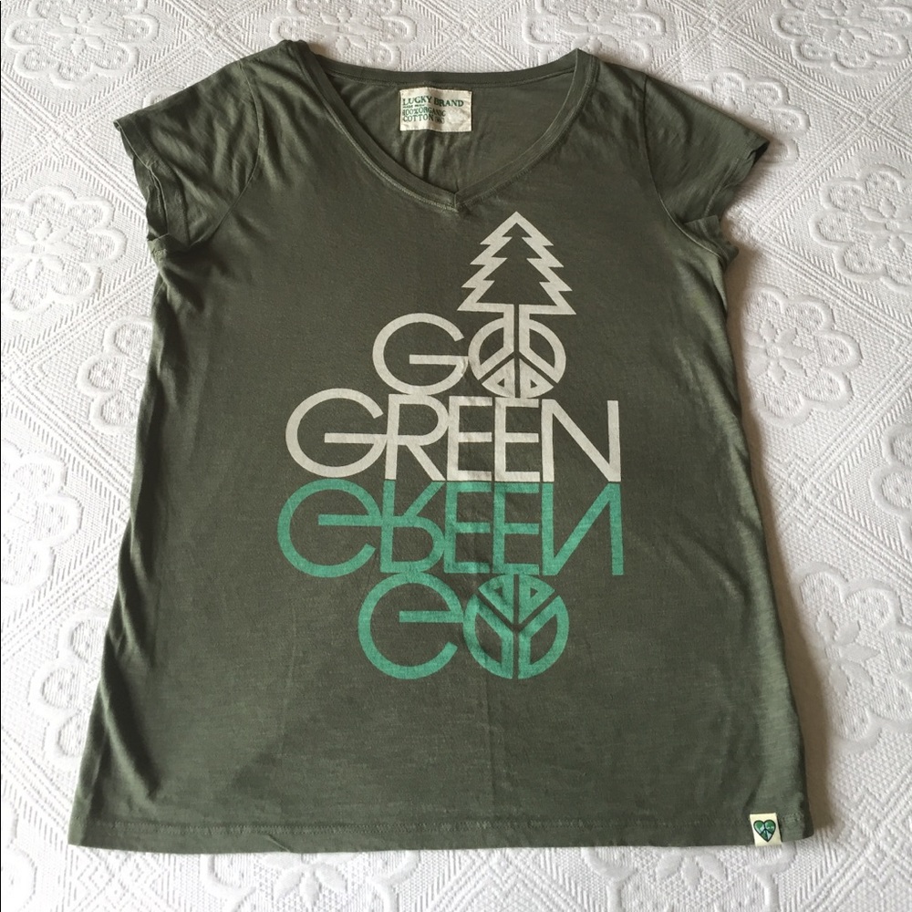 Lucky Brand - "Go Green" Organic Cotton V-Neck Tee