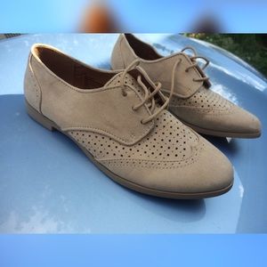 Tan oxfords