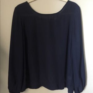 Charming Charlie Navy Blue Blouse