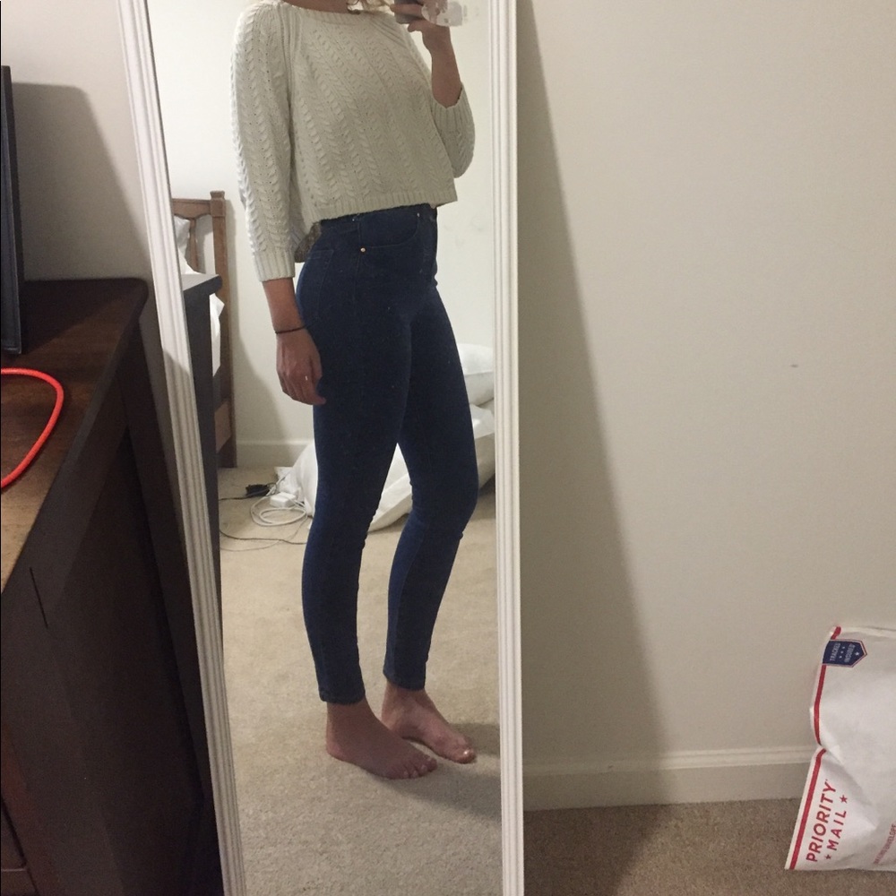 Banana republic cable knit crop sweater