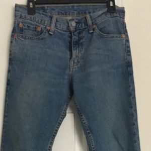 Levi blue jeans. Great for teen!