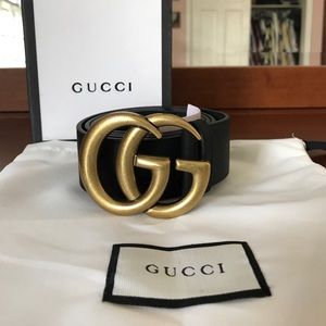 Gucci Double G Black Belt
