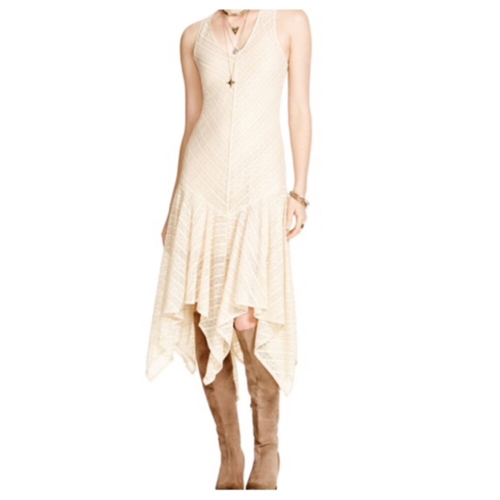 Free People NWOT Natural Long Dress - Picture 2 of 5