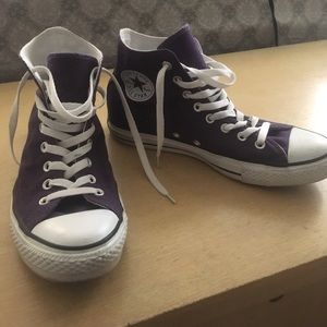 Purple Converse High Tops