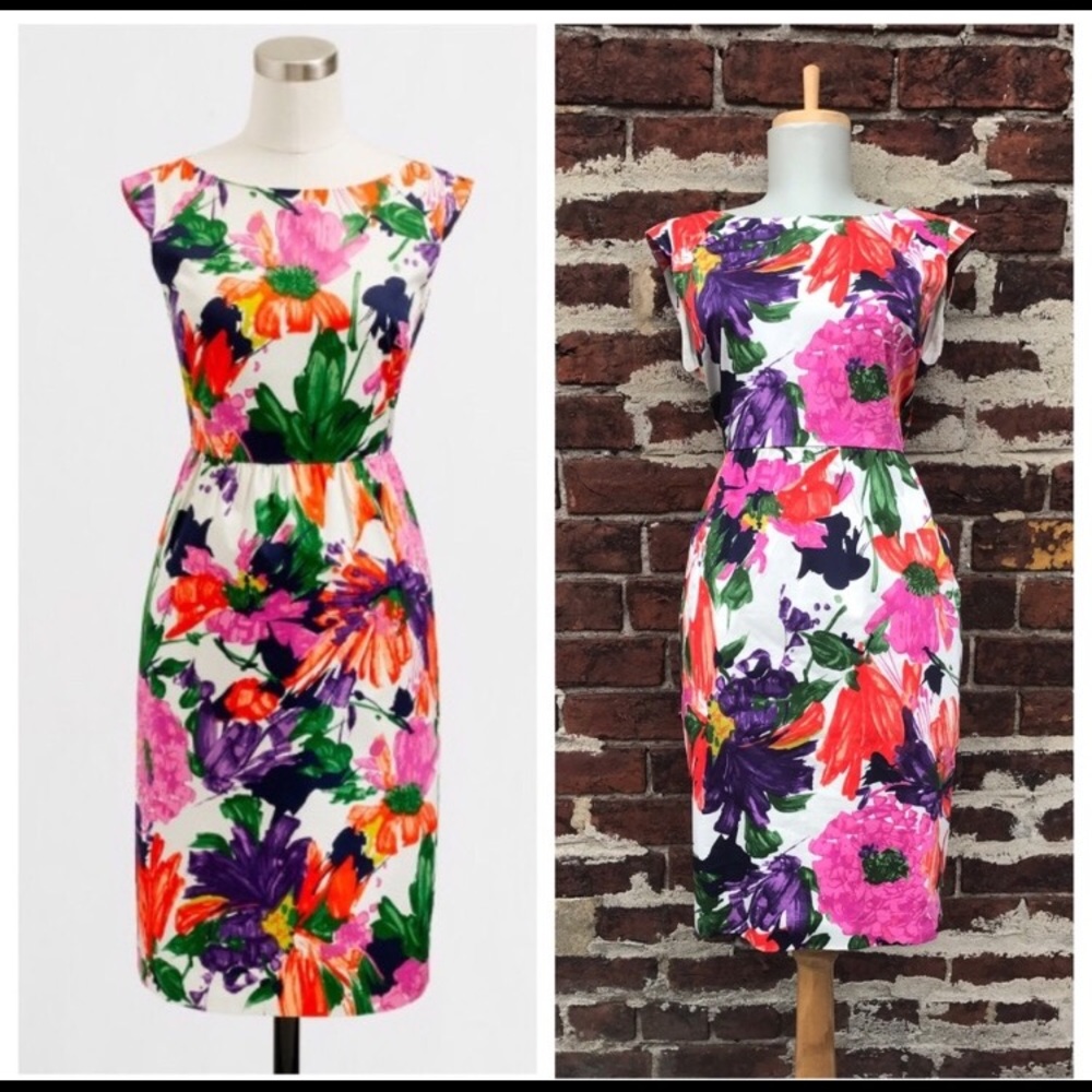 J crew size 4 garden floral VGUC