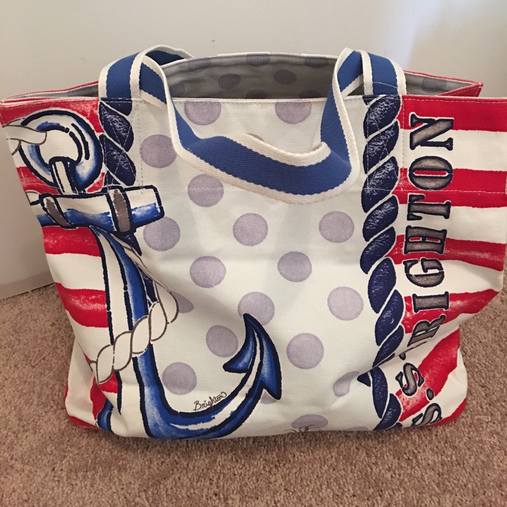 Brighton Red, White, and Blue Anchor Bag