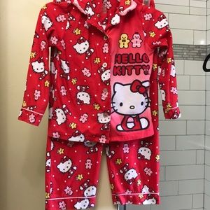 Hello kitty flannel pj set