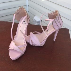Pretty pink sandals heels