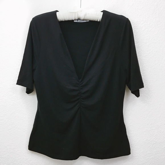 T by ALEXANDER WANG Spandex Shirred Top - Picture 4 of 6
