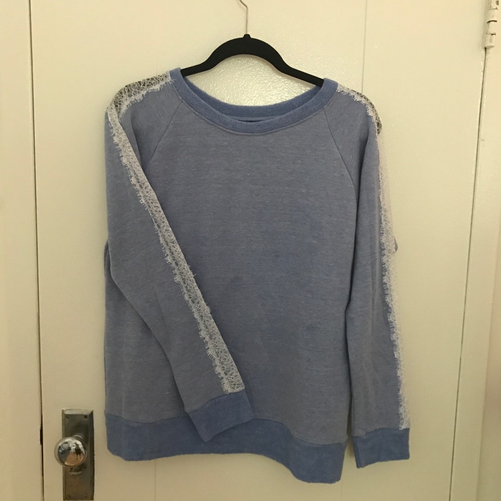 John Esaya lace sleeve sweatshirt