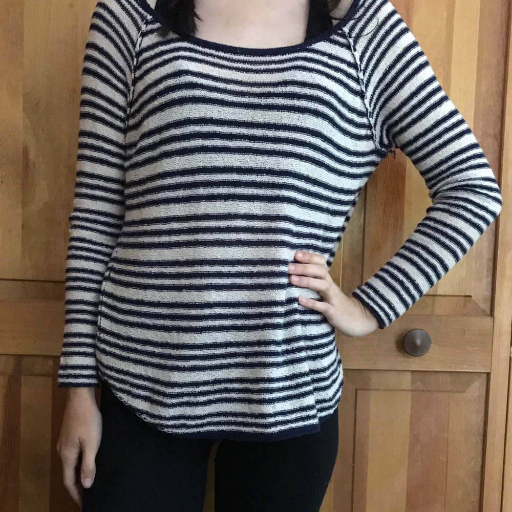 comfy knitted striped sweater