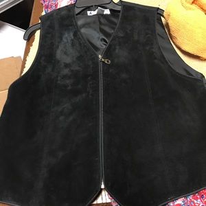 Vintage suede zip vest.