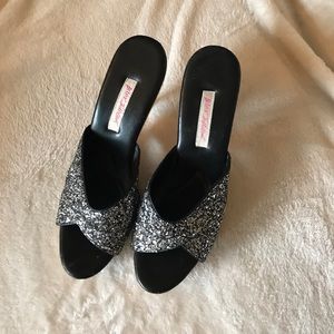 Betsey Johnson Glitter Bordello Genie Heels