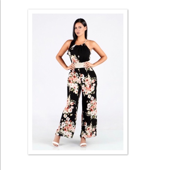 Pants - Always On Time Floral Jumpsuit
