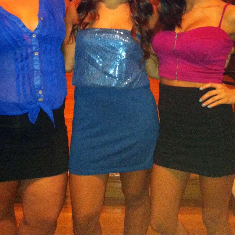 Blue Sequin Dress