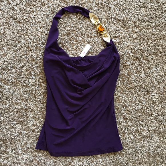 Purple halter top - Picture 1 of 8
