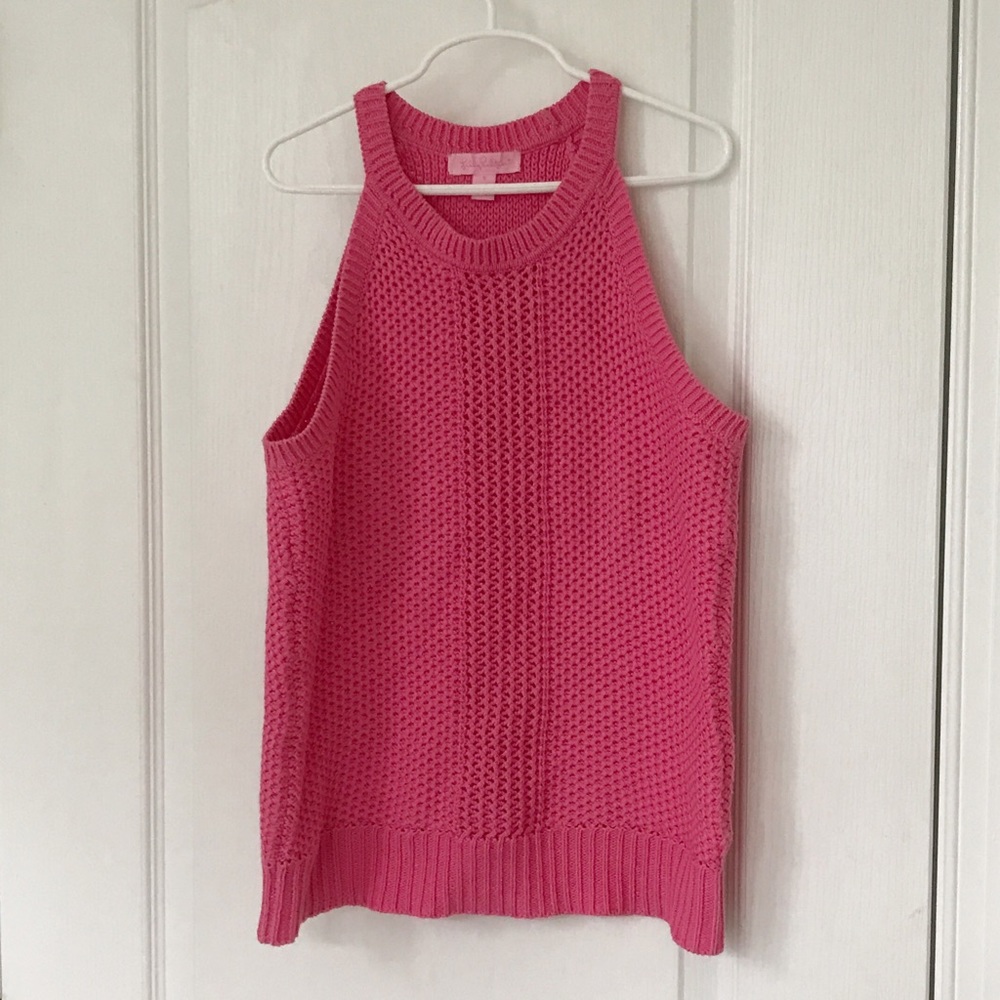 Lilly Pulitzer halter sweater raspberry pink S